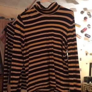 stripped turtle neck sweater